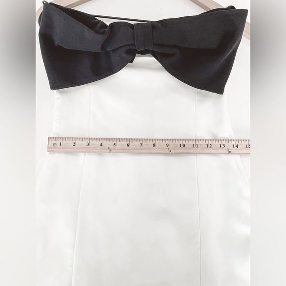 ZARA NEW WOMAN SHORT DRESS TIE DETAIL BOW OFF SHOULDER WHITE 7887/707/250/014 - Picture 3 of 15